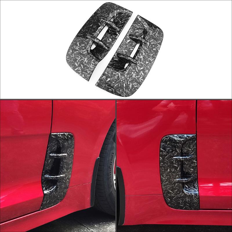 Car Front Door Fender Hole Grille Leaf Plate Air Outlet Decoration Cover Strip For Kia Stinger 2018-2023 Exterior Styling