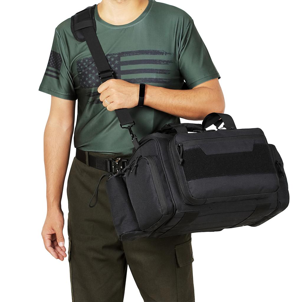 Outdoor multi-functional large-capacity storage sports gun bag, Oxford cloth field military enthusiast bag