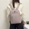 Double Shoulder Schoolbag, Large Capacity, Lightweight and Simple Student Attendance Travel Backpack, Solid Color Simple Trend Women's Bag