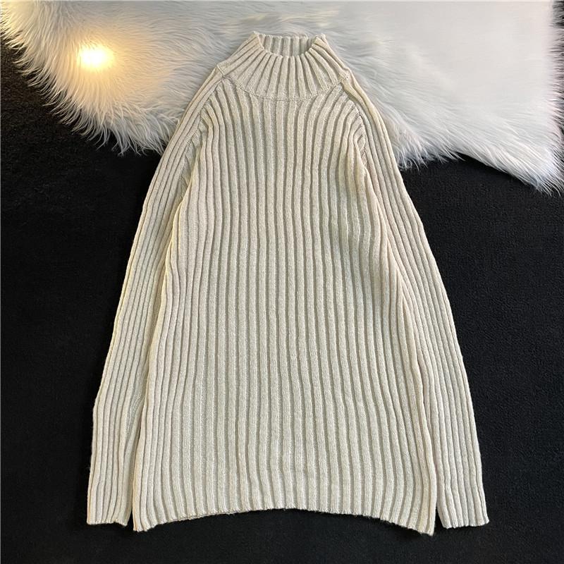 Unisex Hong Kong-Style High Collar Winter Sweater: All-Match Harajuku Inspired Pullover.