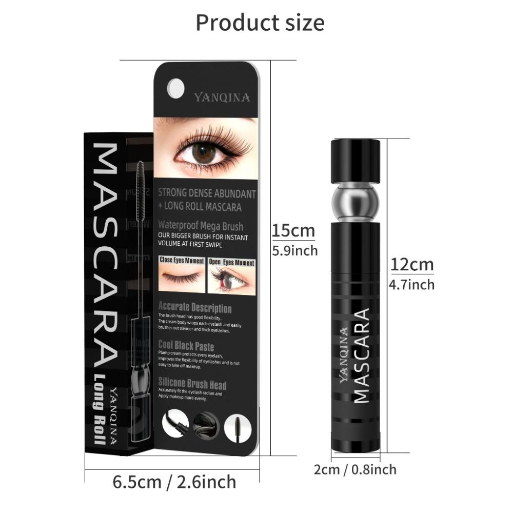 Die YANQINA-Imprägnierung der Wimperntusche sorgt für eine natürlich dichte Locke, ohne zu verblassen