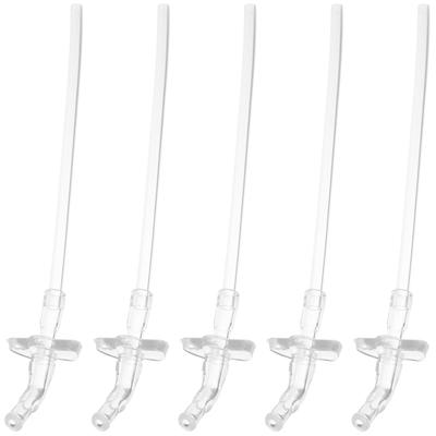 5 Set Baby Water Cup Straw Accessories Silicone Reusable Tumbler Straws Water Bottle Straw Portable Camping Replacement Set With