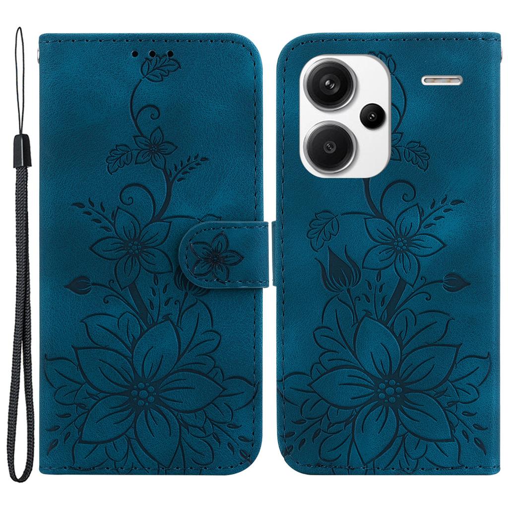 For Xiaomi Redmi Note 13 Pro+ 5G Wallet Case Flower Magnetic Leather Folio Phone Cover