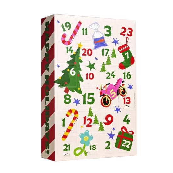 Socks Advent Calendar for Adults Men Women 24 Pair of Christmas Crew Socks Set 24 Days Countdown To Christmas Gift Box