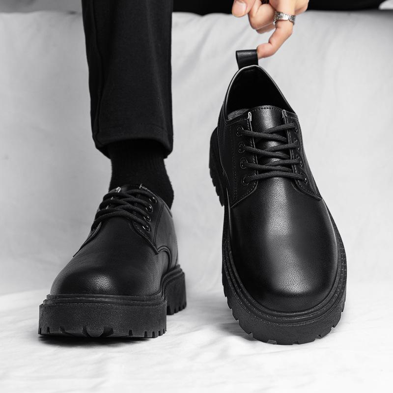 Business leather shoes summer new youth British style student platform suit shoes