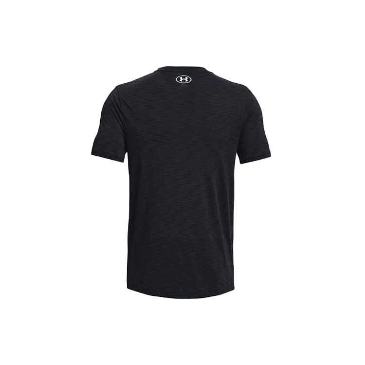 Under Armour Solid Logo Fitness Training Short Sleeve T-Shirt Men Tops Black 1359870-001