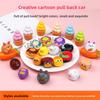Bread Doughnut Plastic Emoji Toy Car With Pullback Action For Kids Gift And Interactive Play