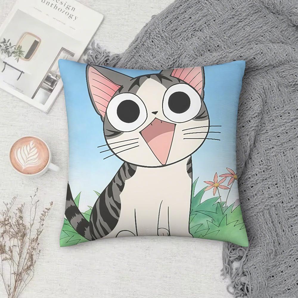 Cartoon Chis Sweet Home Pillow Case Square DoubleSided Printing Sofa Cushion Cover Pillowcase Bedroom Bedside