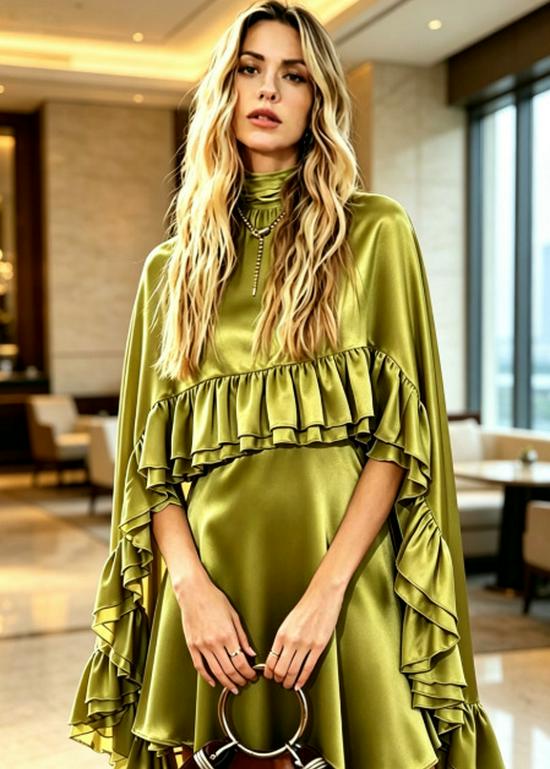 Elegant Spring/Summer Chiffon Dress & Camisole Two-Piece Set