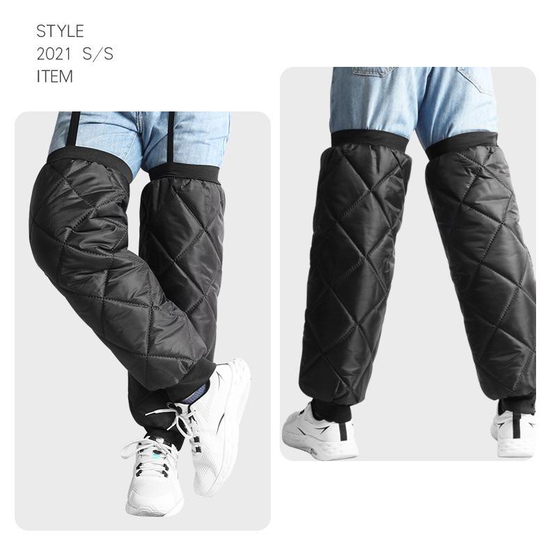 Winter Electric Car Knee Pads for Men and Women: Windproof, Warm Leggings for Motorcycle Riding, Heat-Protective Gear