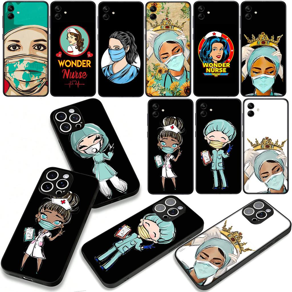 Nurse Queen Doctor Hero Fight Phone Cover Case for Apple iPhone 16 15 14 Plus 13 12 Mini 17 Pro Max + 16E Air 16+ ProMax Casing