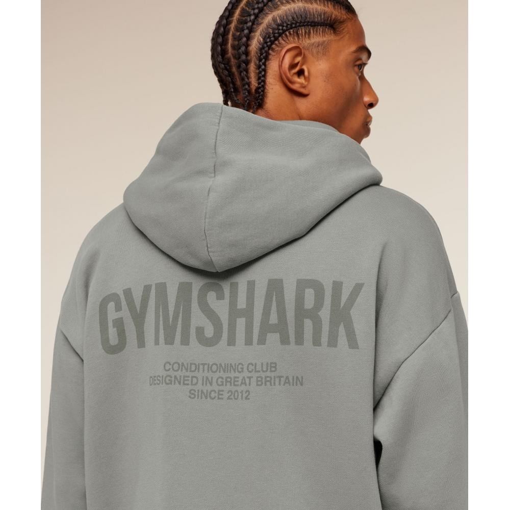 Gymshark Conditioning Club Zip Through Hoodie Smokey Grey A4c3m Gd5d