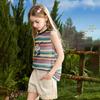 ASK JUNIOR Girls' Rainbow Stripe Sleeveless Top