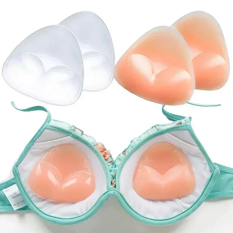 Invisible Chest Push Up Sticky Bra Thicker Sponge Bra Pads Breast Push Up Enhancer Silicone Removeable Inserts Swimsuit Bra