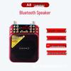 Curated Bluetooth Amplifier: Multifunctional Portable Speaker with High Volume, Card Insertion, Radio, and Four-Battery Power.
