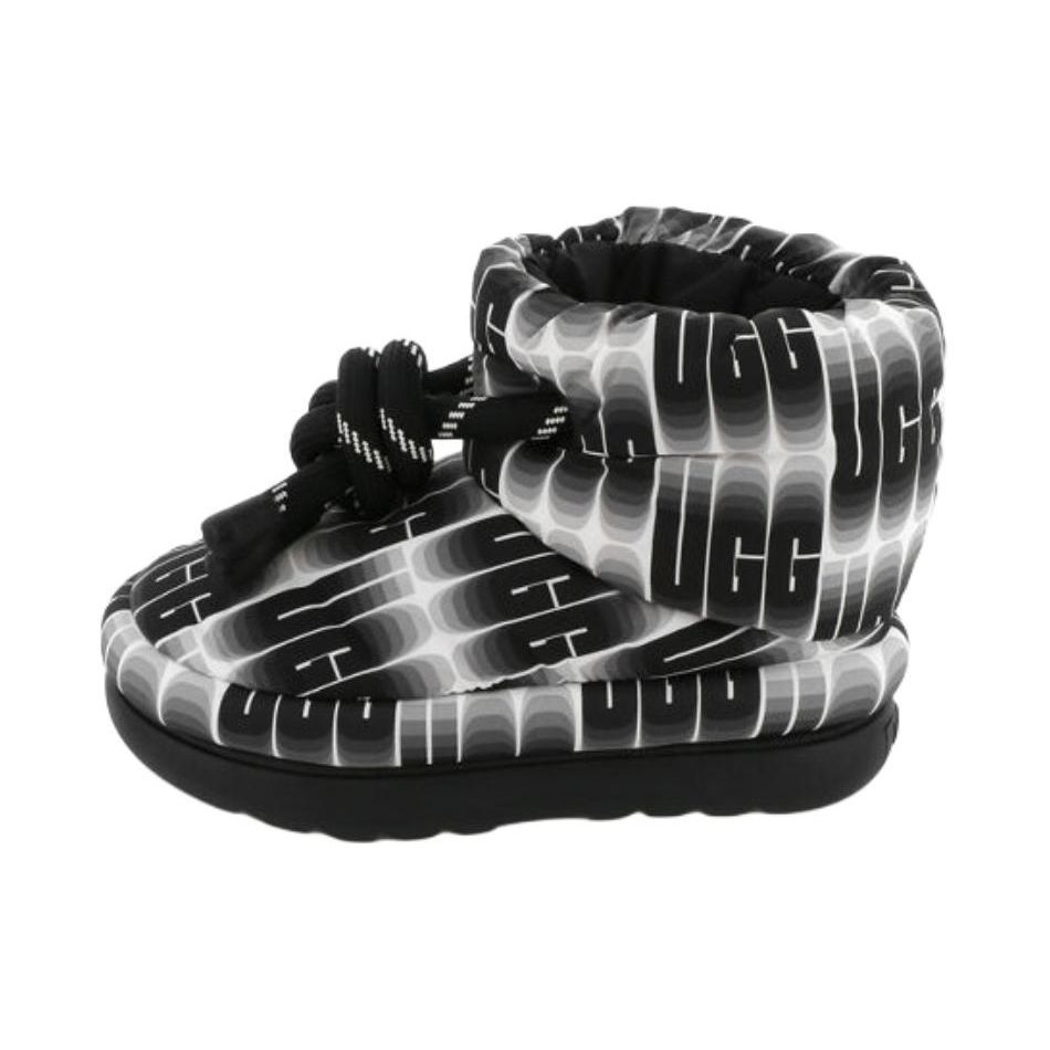 UGG Women Classic Maxi Wavelength Short Boot Black White 1134610-BWHT 36