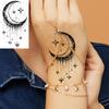 1 Sheet Crescent Sun Chain Temporary Tattoos For Women Hands Neck, Fake Tattoo Stickers Waterproof Long Lasting Realistic Tatoos