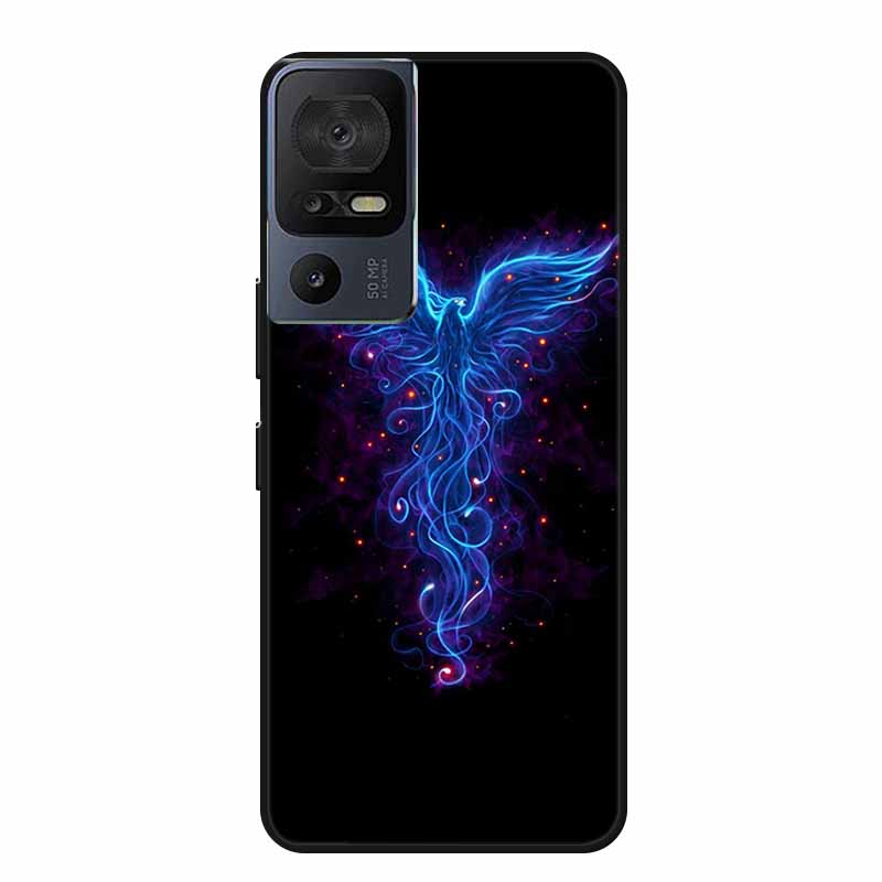 Für TCL 40 SE Handyhülle 40SE Hülle Schwarzes Silikon Weiche Rückseite Hülle Für TCL 40 SE Hülle Funda Für TCL40SE Capa 6.75" Schale
