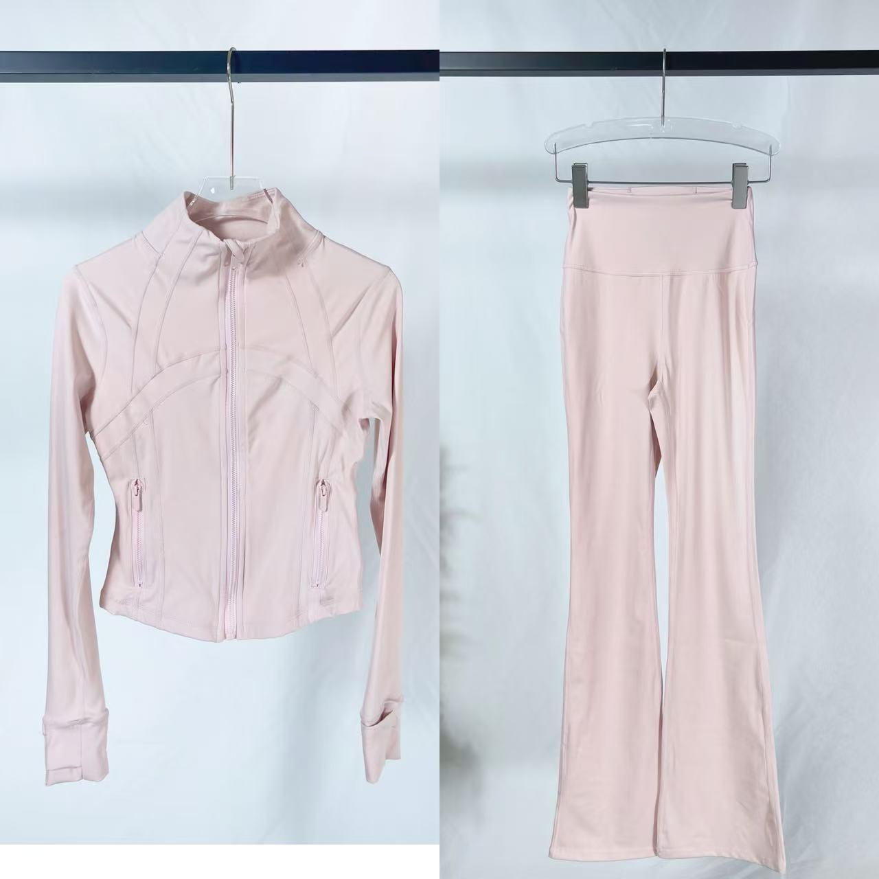 

Жіночий комплект для йоги Lulu SLEEK CITY, облягаючий, з високою талією, розкльошений M/Size 4