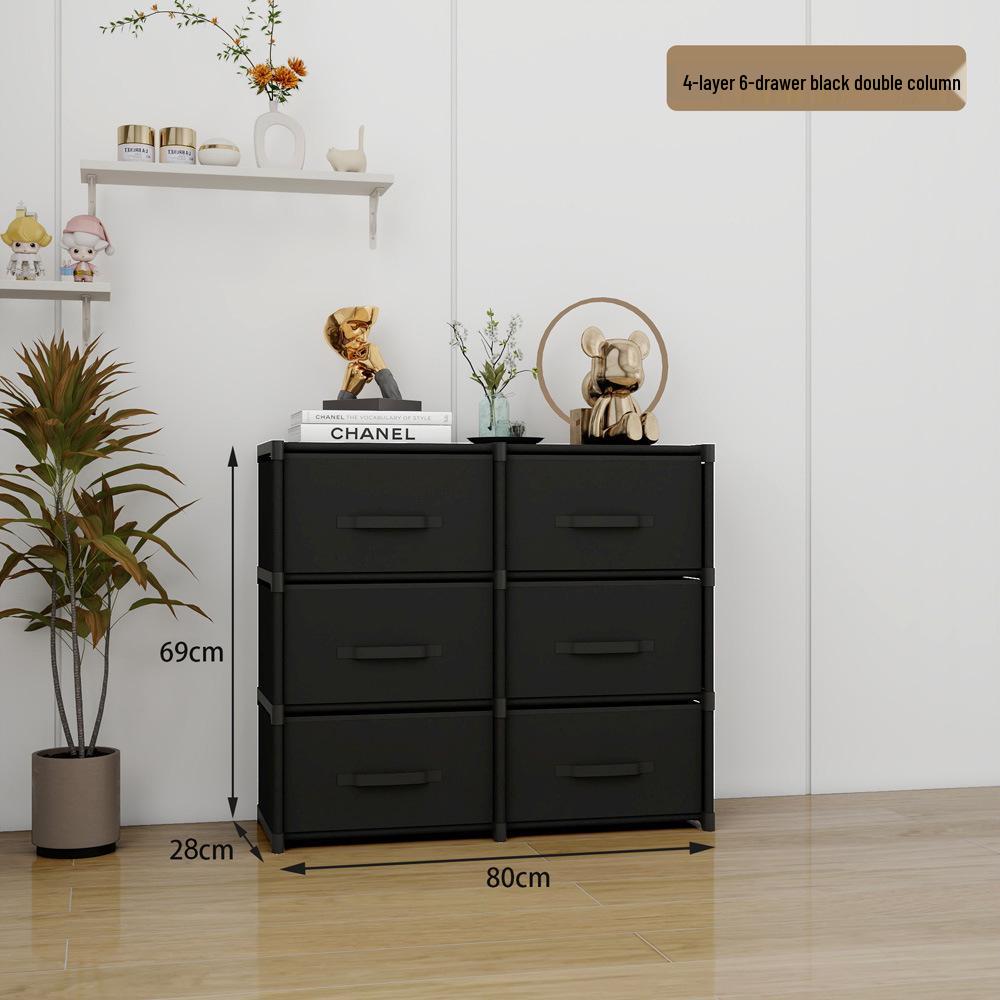 Dormitory Large Capacity Drawer Storage Cabinet, Assembled Shelves for Home Sundries