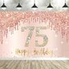 Rose Gold Glücklicher 18. Geburtstag Party Hintergrund Glitzer Diamant Geburtstag Hintergrund Mädchen Süß Geburtstagsparty Banner Fotografie