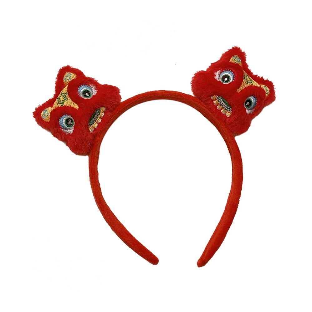 Hairpin New Year Pendant Red Hairband Plush Snake Year Headband Cute New Year Headdress  Prom Props