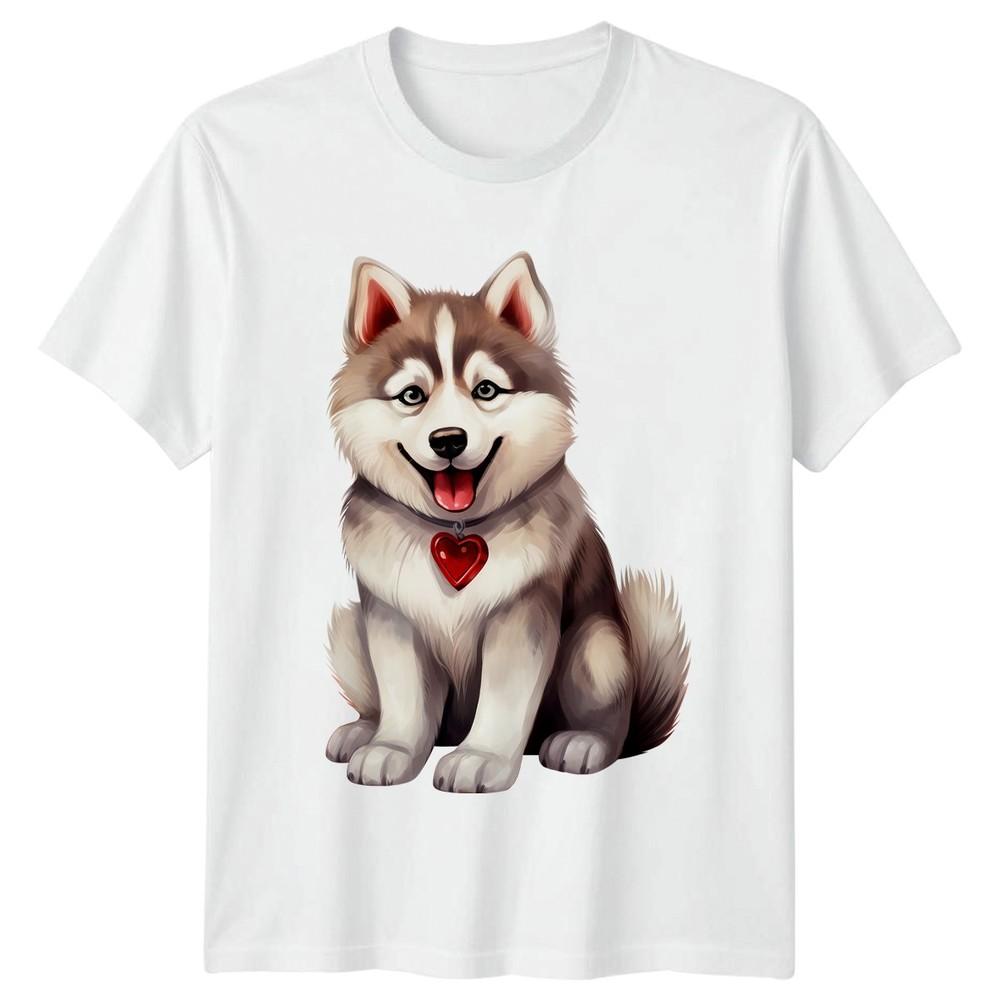 Husky Puppy Dog Love Animals Unisexs T Shirt Unisexs Tee Graphic Unisex Top S