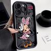 Pink Minnie Mouse Phone Case For iPhone 17E 11 12 13 14 15 16 17 Pro Max Fundas 17 Air Plus 16e Mini Silicone Back Cover