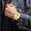 BUREI Men's Analog Quartz Watch Large Dial Waterproof Stainless Steel Band Stylish Business Casual Father's Day Gift