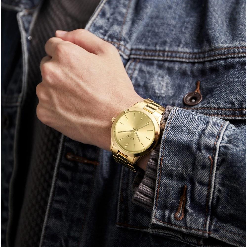 BUREI Men's Analog Quartz Watch Large Dial Waterproof Stainless Steel Band Stylish Business Casual Father's Day Gift