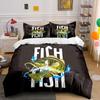 Fishing-Themed Three-Piece Set Soft Comfortable Duvet Cover Bedding Set Included 1*Duvet Cover & 2*Pillowcases, Gift