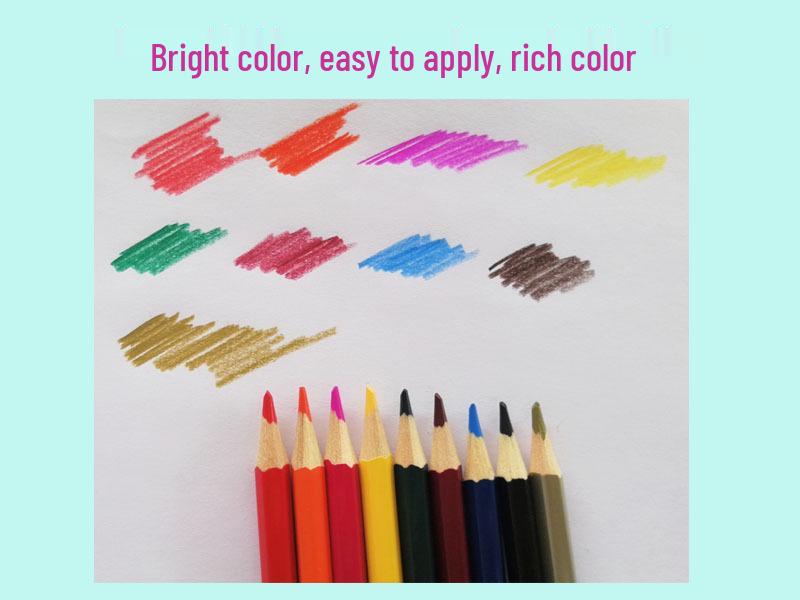 50-Color Wooden Hexagonal Oil-Based Colored Pencil Set for Adults and Art Students with Water-Soluble Paintbrushes.