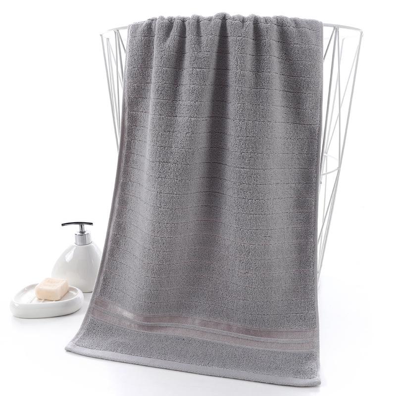 Besticktes Baumwollhandtuch 40×90 für Bad, Sport & Fitness – Langes, Schweißabsorbierendes Streifendesign