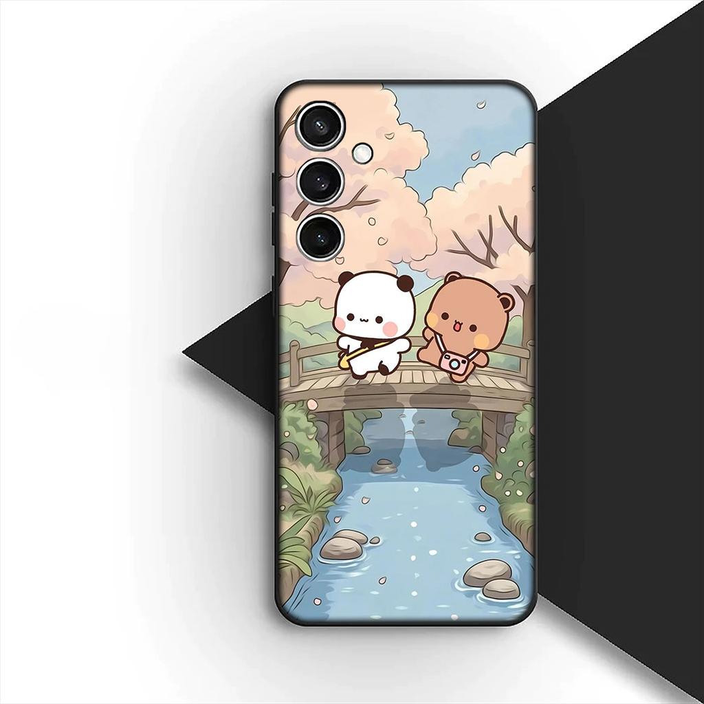 for Samsung Galaxy S20 S22 S21 FE Ultra Plus A07 A17 A15 A16 A25 A57 A37 Phone Cover Soft Case Bubus Panda Cartoon Bear Dudus