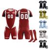 Men's Short Sleeve Soccer Jersey and Shorts Set with Matching Socks Breathable Athletic Sportswear Kit for Training Use