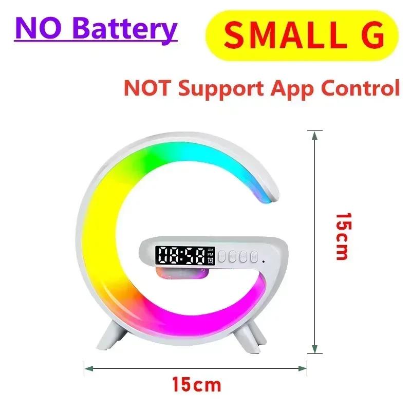 Wireless Charger Bluetooth Speaker Desktop Alarm Clock RGB Night For iPhone 16 15 14 13 12 Samsung Xiaomi 15 Phone Fast Charging