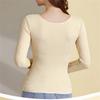Women's Casual Tops Winter Close-fitting Warm Long-sleeved Tops Knitted Sweater Long-sleeved Tops