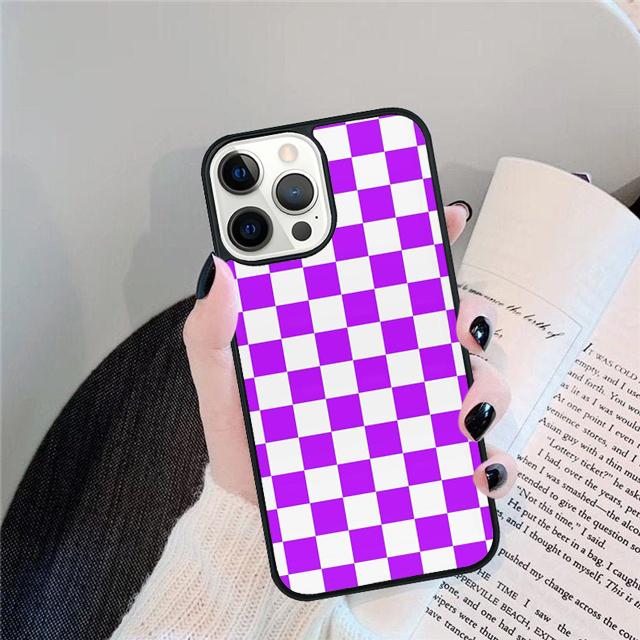Checkerboard Checked Checke Soft Phone Case Cover For iPhone 17 Air 15 16 Pro Max 14 13 12 11 Pro Max Plus