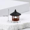 Mini Estatua de Pagoda Modelo de Edificio Antiguo Pabellón Hexagonal Entornos Asiáticos Exóticos Jarrón de Flores Decoración para Acuario Casa de Muñecas