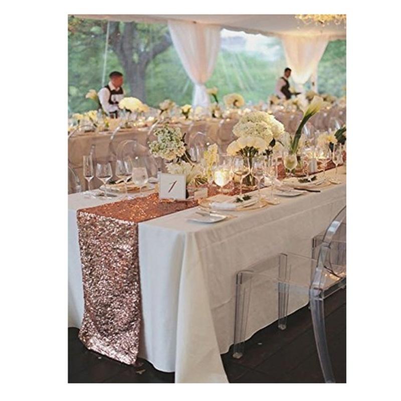 Tablecloth Polyester Fiber With Gold Sequins Table Cover For Table Home Wedding Decoration