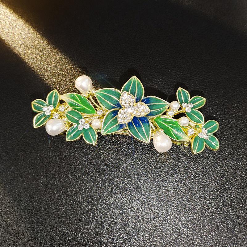 Elegant Retro Butterfly Flower Hairpin with Bow - Hanfu Cheongsam Style