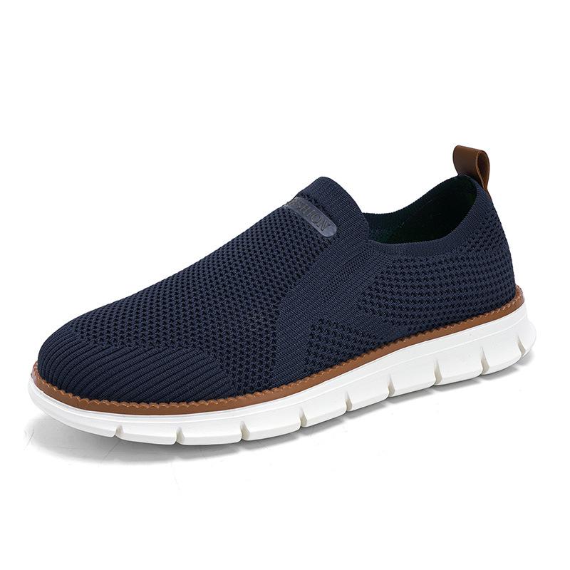 Large size men's shoes trendy fly-woven surface breathable and light sports shoes loafers foot cover 47 casual 48 fashionable men