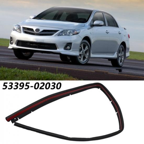 Replacement Hood to Front End Seal for Toyota For Corolla Black Rubber Material