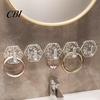 Decorative Wall Hooks Hexagonal Self Adhesive Hooks, Water Ripple Pattern Design, Waterproof No Reusable Drilling Mounted for Towels Keys Kitchen