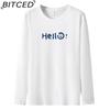 BITCED Men's Spring and Autumn Slim Trend Long-sleeved T-shirt Versatile O-neck Bottoming Shirt