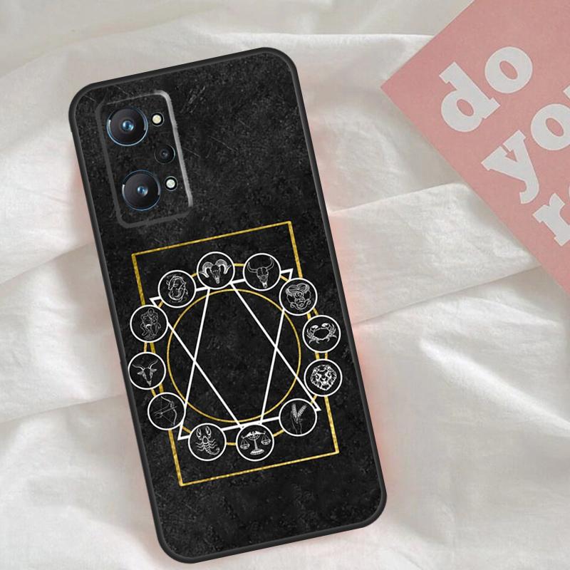 Zodiac Constellation Case For Realme C65 C67 C71 C63 C61 C55 C51 C53 C35 C75 11 12 13 14 15 Pro Plus GT6 GT7 Pro