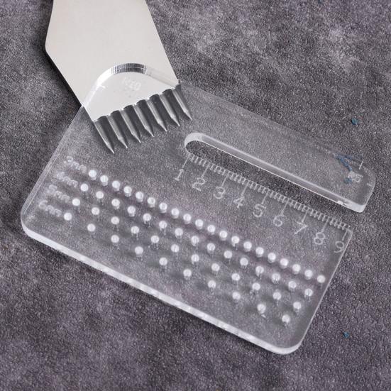 Yousheng Abstandsmesser Acryl 4mm Dick Transparentes Schneidwerkzeug Abgerundete Lochabstände Genaue Skala Schneidbereich Lineal