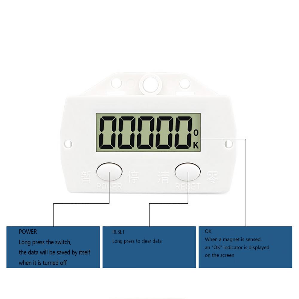 5 Digit Digital Punch Electronic Counter Magnetic Inductive Proximity Switch LCD