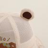 Cute Cartoon Bear Baby Bucket Hat Summer Mesh Breathable Baby Boys Girls Sunshade Cap Toddler Kids Lacing Panama Basin Cap