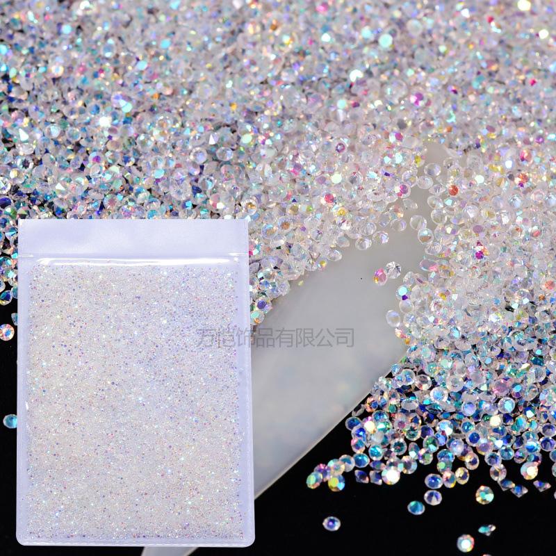 Nail Art Micro Zircon, Glass Crystal Sand Bare Diamond Pointed Bottom Rhinestone Diy Nail Art Accessories